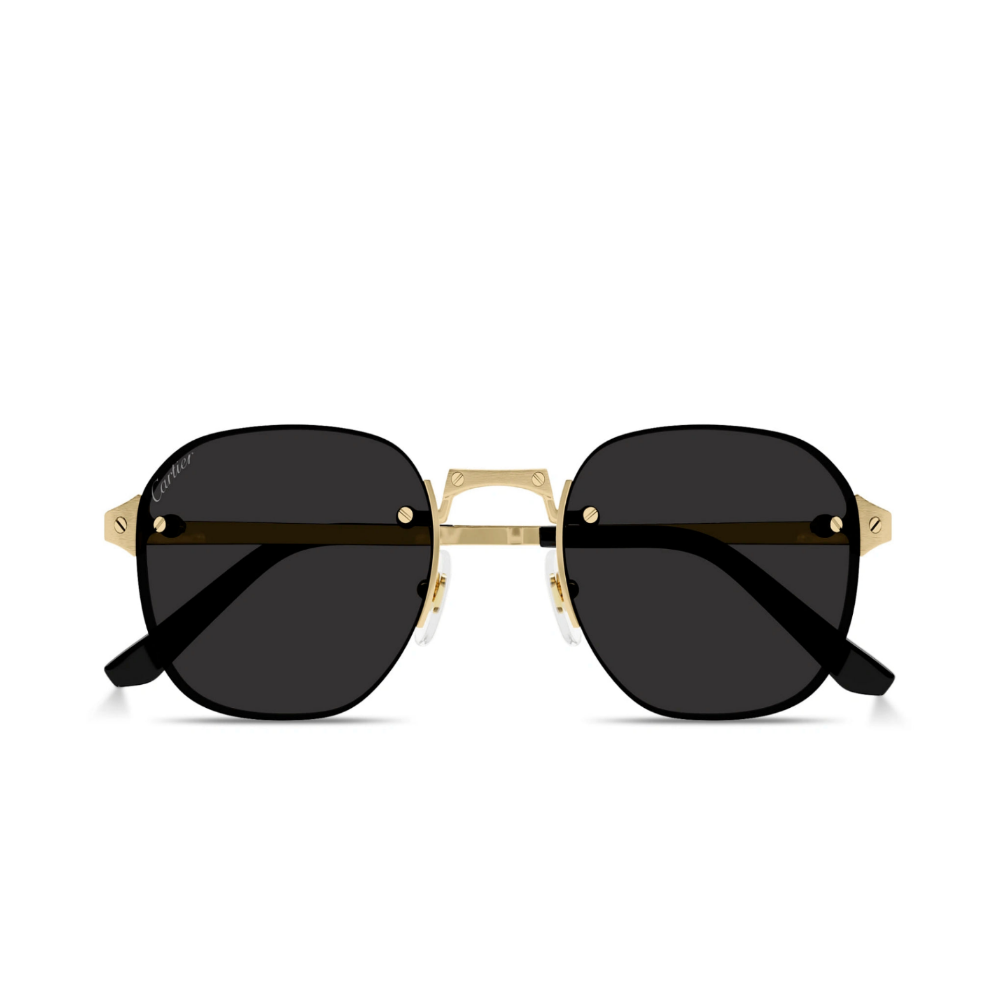 Santos de Cartier Rimless Round Sunglasses