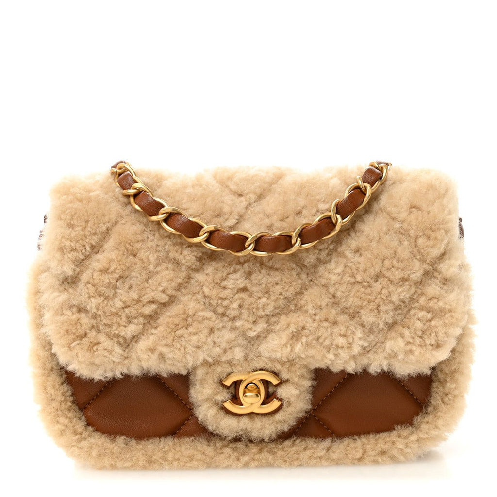 Chanel Quilted Teddy Shearling
