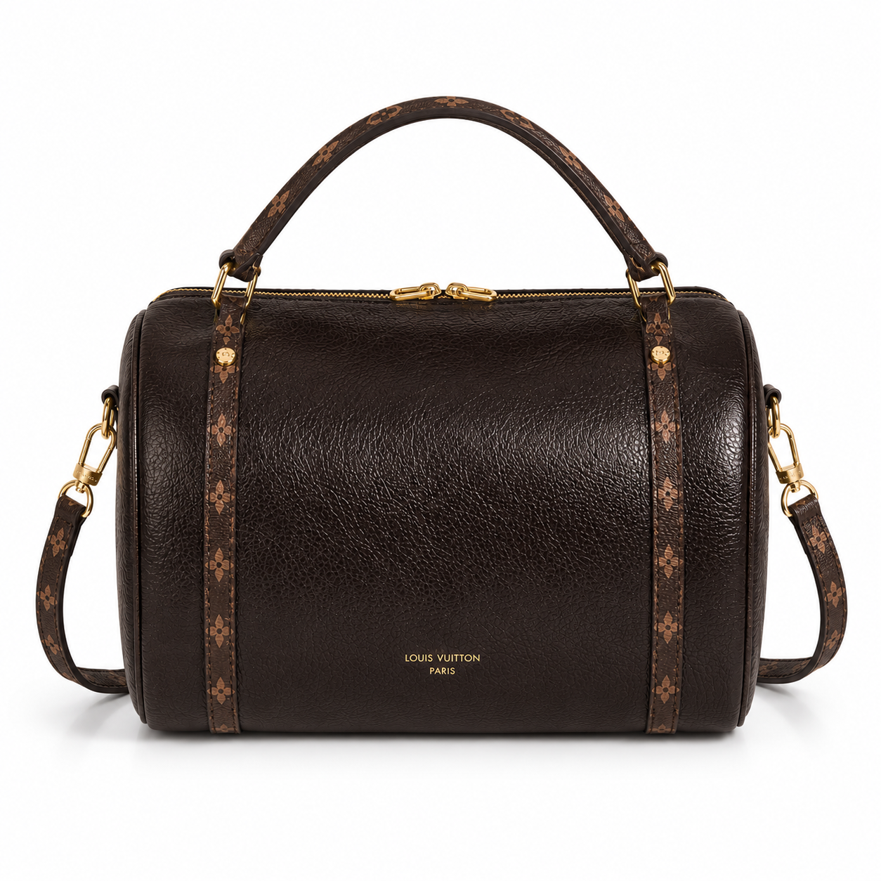 This is a Louis Vuitton Express MM bag in dark leather