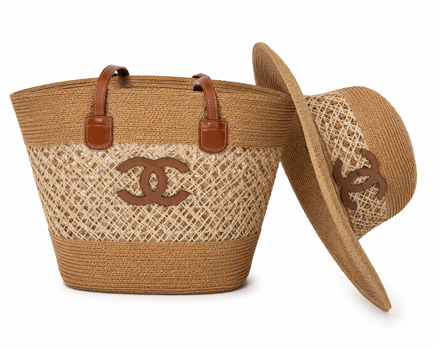 Chanel hbasket bags and matching hats