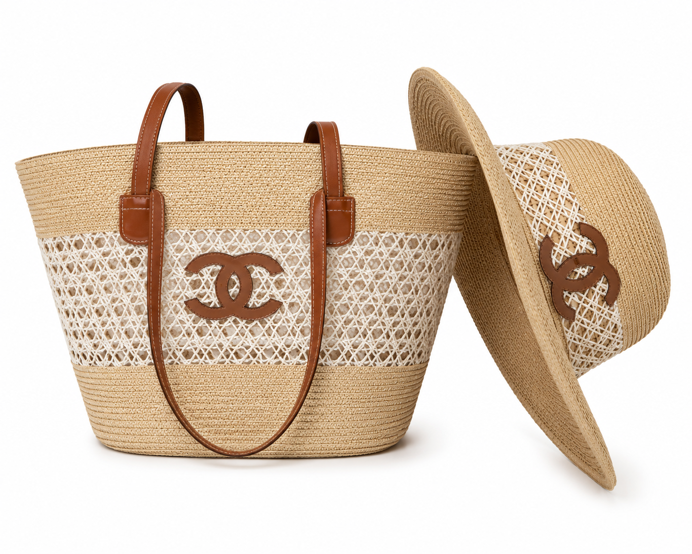 Chanel hbasket bags and matching hats